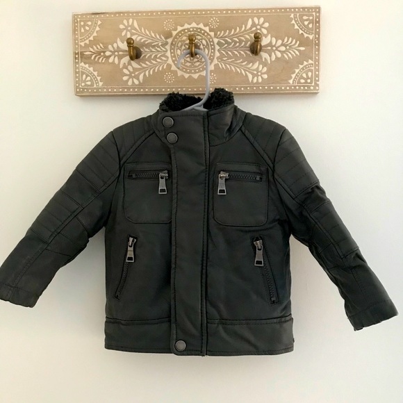 baby boy faux leather jacket - Picture 1 of 8